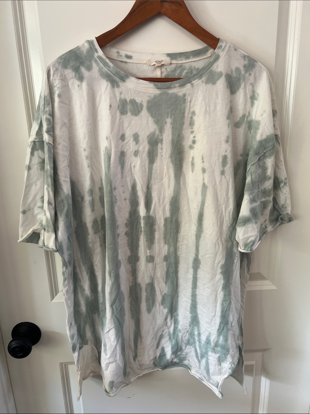 easel Light Sage Green Tie-Dye Short Sleeve Tee